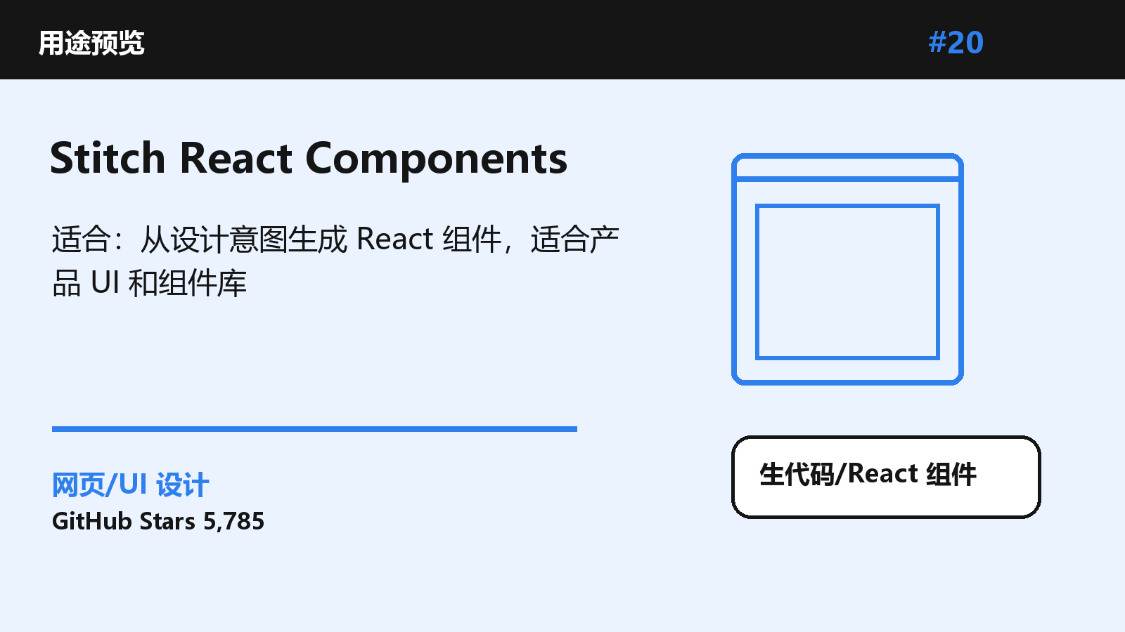 Stitch React Components 的仓库效果图